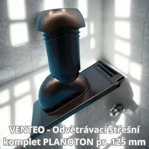 VENTEO - Odvětrávací střešní komplet pr. 125 mm, Planoton 11 (Figaro 11)